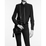 Мини-сумка Saint Laurent Lou из стеганой кожи Grain De Poudre с тиснением